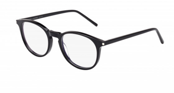 Saint Laurent SL 106 Eyeglasses, 001 - BLACK with TRANSPARENT lenses