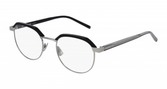Saint Laurent SL 124 Eyeglasses, 001 - BLACK with TRANSPARENT lenses