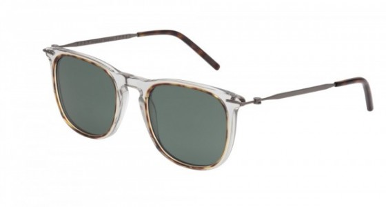 Tomas Maier TM0005S Sunglasses, 002 - HAVANA with RUTHENIUM temples and GREEN lenses