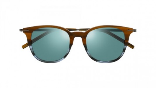 Tomas Maier TM0022S Sunglasses, 004 - LIGHT-BLUE with RUTHENIUM temples and BLUE lenses