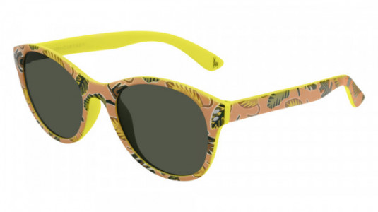 Stella McCartney SK0006S Sunglasses, 009 - YELLOW with GREEN lenses