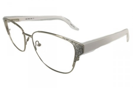 Uber Cadillac Eyeglasses, Silver/White