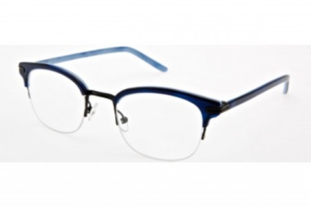 Imago Petrosino Eyeglasses, Col.10 Metal Black/Acetate Dark Blue/Light Blue