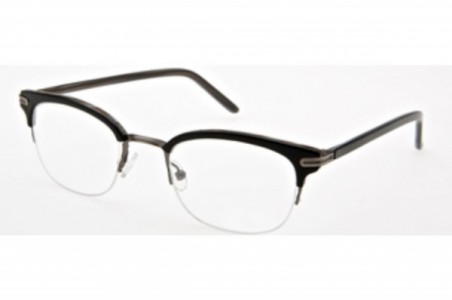 Imago Petrosino Eyeglasses, Col.1 Metal Gun/Acetate Black/Gun Marble