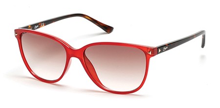 Candie's Eyes CA1016 Sunglasses, 66F - Shiny Red / Gradient Brown