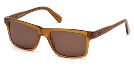 Guess GU-6886 Sunglasses, 45E - Shiny Light Brown / Brown