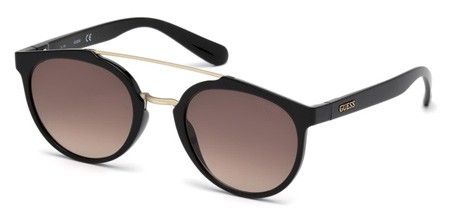 Guess GU-6890 Sunglasses, 01B - Shiny Black / Gradient Smoke