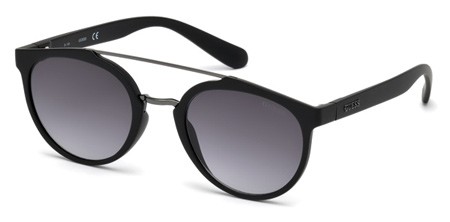 Guess GU-6890 Sunglasses, 02C - Matte Black / Smoke Mirror