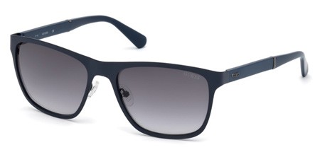Guess GU-6891 Sunglasses, 91X - Matte Blue / Blu Mirror