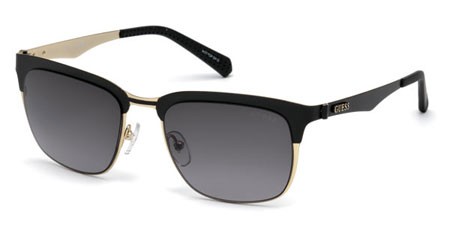 Guess GU-6900 Sunglasses, 05B - Black/other / Gradient Smoke