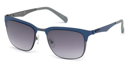 Guess GU-6900 Sunglasses, 91V - Matte Blue / Blue