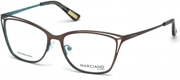 GUESS by Marciano GM0310 Eyeglasses, 049 - Matte Dark Brown