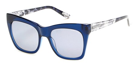GUESS by Marciano GM0759 Sunglasses, 84X - Shiny Light Blue / Blu Mirror