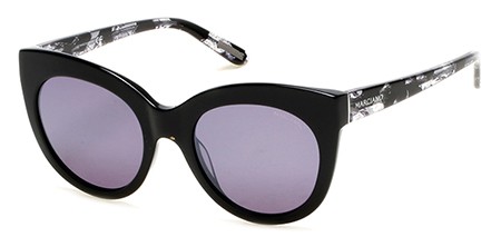 GUESS by Marciano GM0760 Sunglasses, 01C - Shiny Black  / Smoke Mirror