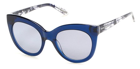 GUESS by Marciano GM0760 Sunglasses, 84X - Shiny Light Blue / Blu Mirror