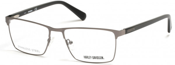 Harley-Davidson HD0757 Eyeglasses, 007 - Matte Dark Nickeltin
