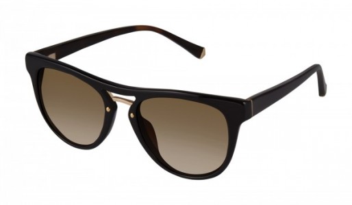 Kate Young K524 Sunglasses, Black/Gold (BLK)