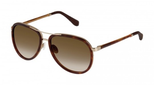 Kate Young K526 Sunglasses, Tortoise/Gold (TOR)