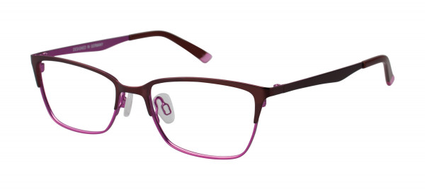 O!O OT21 Eyeglasses, Brown/Magenta - 65 (BRN)