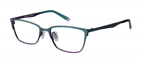 O!O OT21 Eyeglasses, Teal/Violet - 75 (TEA)