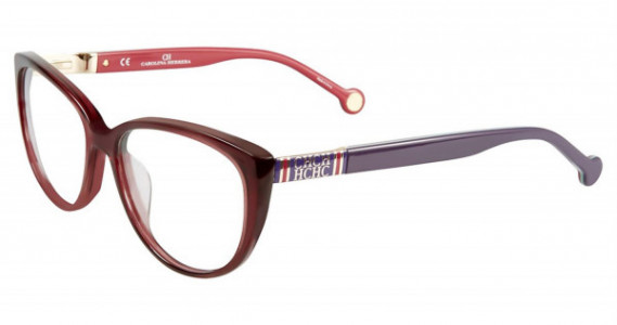 Carolina Herrera VHE710K Eyeglasses, Black Purple 0V01