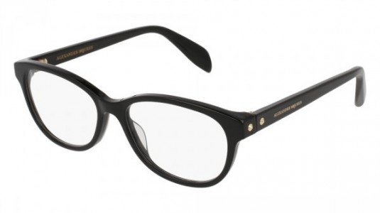 Alexander McQueen AM0074O Eyeglasses, 001 - BLACK