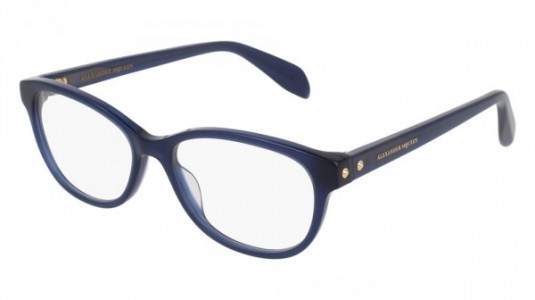 Alexander McQueen AM0074O Eyeglasses, 004 - BLUE