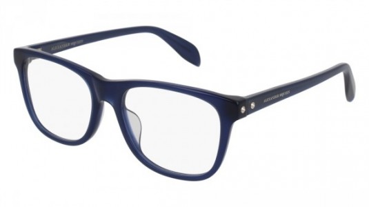 Alexander McQueen AM0076OA Eyeglasses, 004 - BLUE