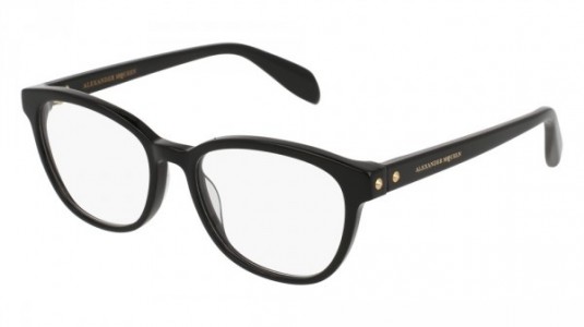 Alexander McQueen AM0077O Eyeglasses, 001 - BLACK