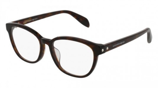 Alexander McQueen AM0077OA Eyeglasses, 002 - HAVANA