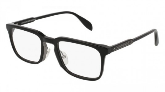 Alexander McQueen AM0079O Eyeglasses, 001 - BLACK