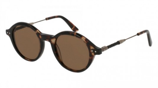 Bottega Veneta BV0107S Sunglasses, 004 - HAVANA with BLACK temples and BROWN lenses