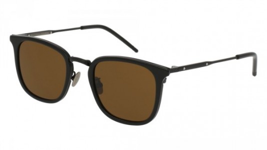 Bottega Veneta BV0111S Sunglasses, 001 - BLACK with BROWN lenses
