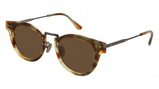 Bottega Veneta BV0117S Sunglasses, 003 - RUTHENIUM with BROWN lenses