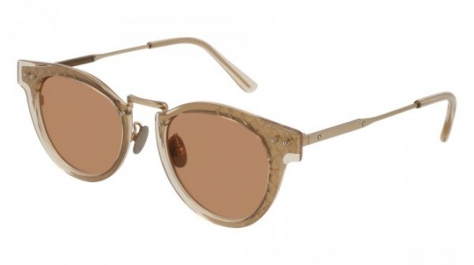 Bottega Veneta BV0117S Sunglasses, 006 - GOLD with ORANGE lenses