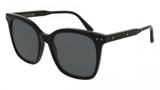 Bottega Veneta BV0118S Sunglasses, 005 - BLACK with GREY polarized lenses