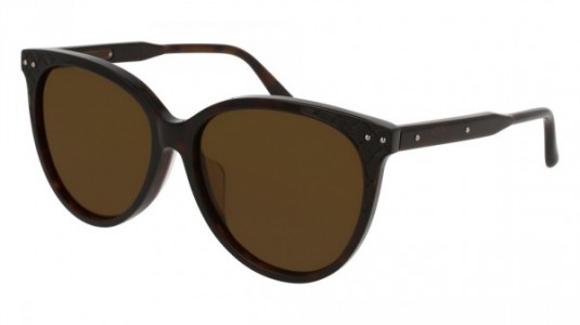 Bottega Veneta BV0119SA Sunglasses, 004 - HAVANA with BROWN lenses