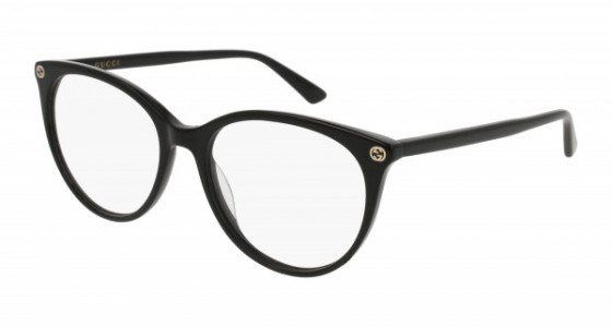 Gucci GG0093O Eyeglasses, 001 - BLACK with TRANSPARENT lenses