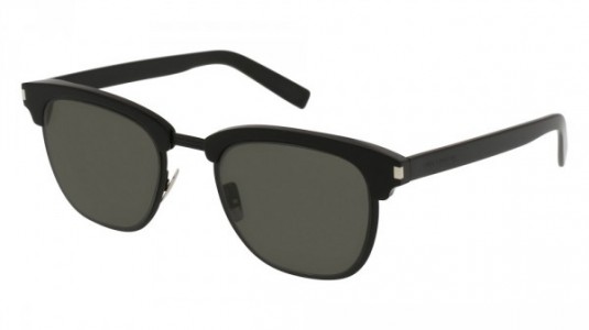 Saint Laurent SL 108 SLIM Sunglasses, 001 - BLACK with GREY lenses