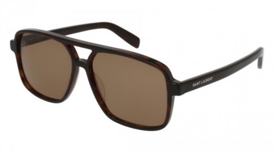 Saint Laurent SL 176 Sunglasses, 002 - HAVANA with BROWN lenses
