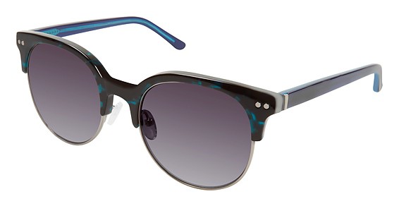 Nicole Miller Sylvan Sunglasses, C03 Blue Tortoise (Dark Grey Gradient)