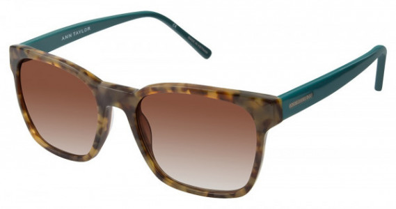 Ann Taylor ATP900 Sunglasses, C02 Tortoise / Teal (Dark Brown Gradient)