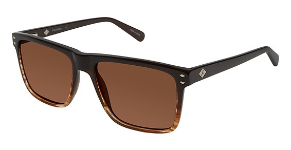 Sperry Top-Sider HIGHLAND Sunglasses, C02 Brown Gradient (Solid Dark Brown)