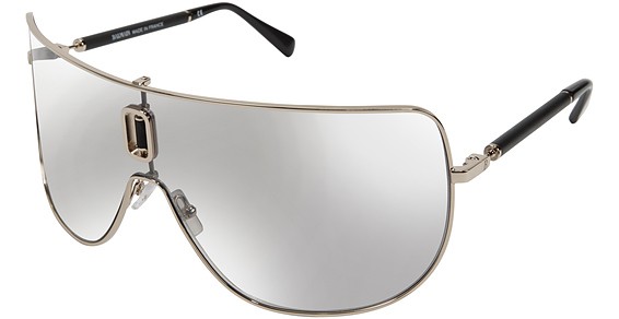 Balmain 8090 Sunglasses, C01 Black/Gold (Grey Gradient Silver Mirror)