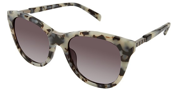 Balmain 2101 Sunglasses, C03 White Tortoise (Gradient Grey)