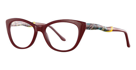 Menizzi B779 Eyeglasses, (Red/ Mosaic Multicolor 55-18-150-39)
