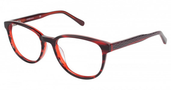 L'Amy Karine Eyeglasses, C03 BURGUNDY HORN
