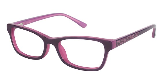Nicole Miller Aria Eyeglasses, C01 EGGPLANT/PINK