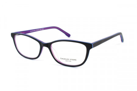 William Morris CSNY553 Eyeglasses, Black/Purple (C3)