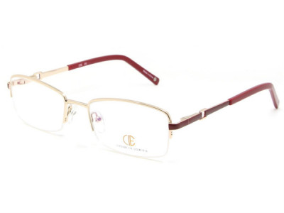 CIE SEC125 Eyeglasses, Gold/Burgundy (1)